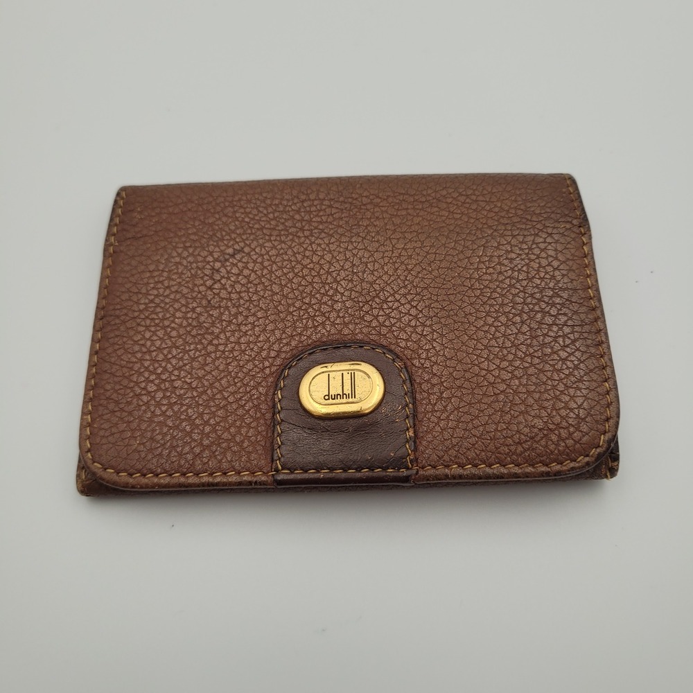 Dunhill Vintage Brown Leather 6 Hook Key Case Wallet Credit Card Holder